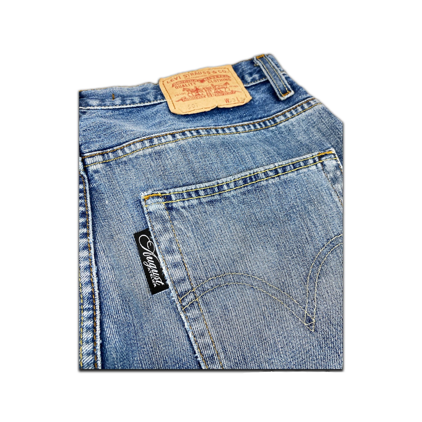 Laced Levi's 507 Blue Wash