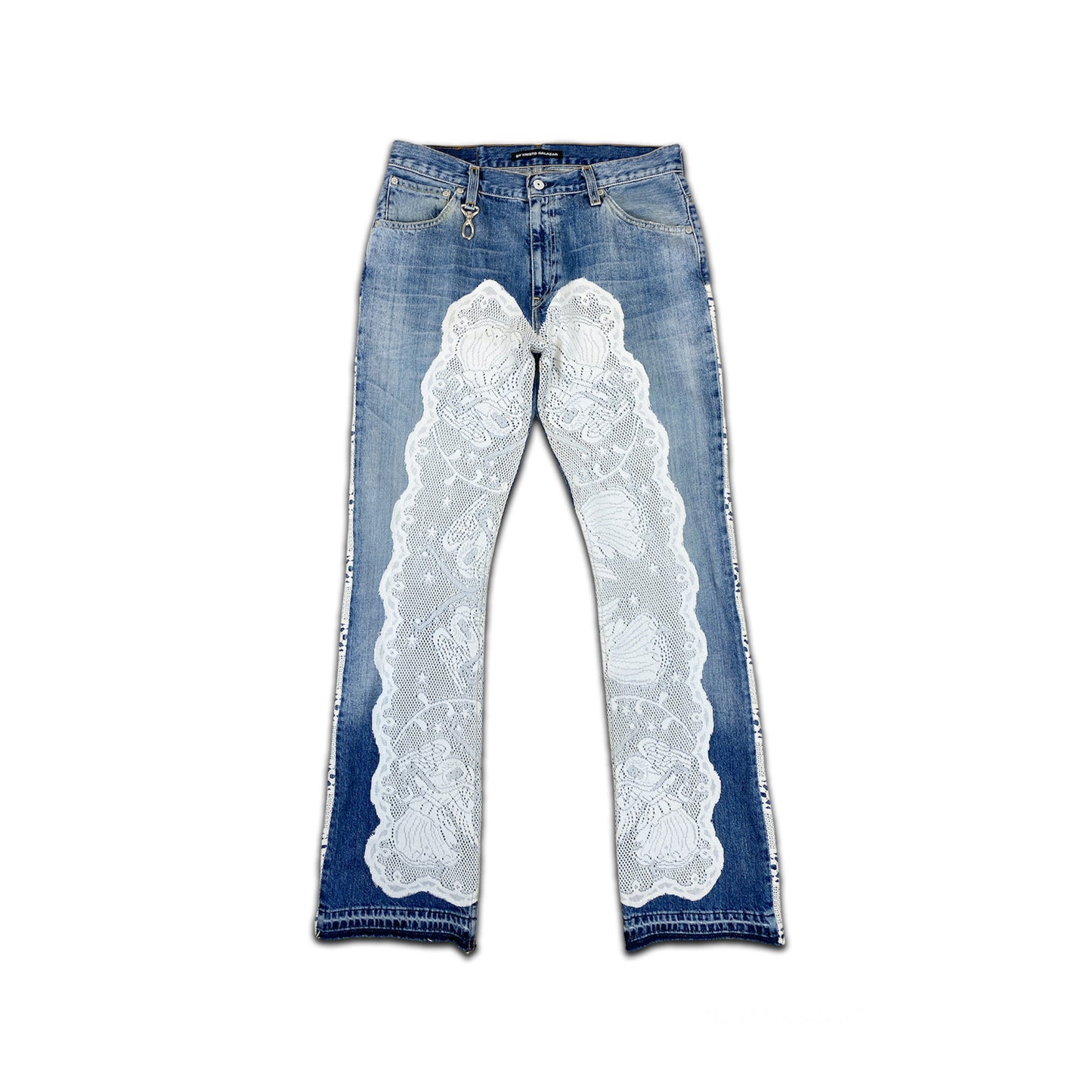 Laced Levi's 507 Blue Wash